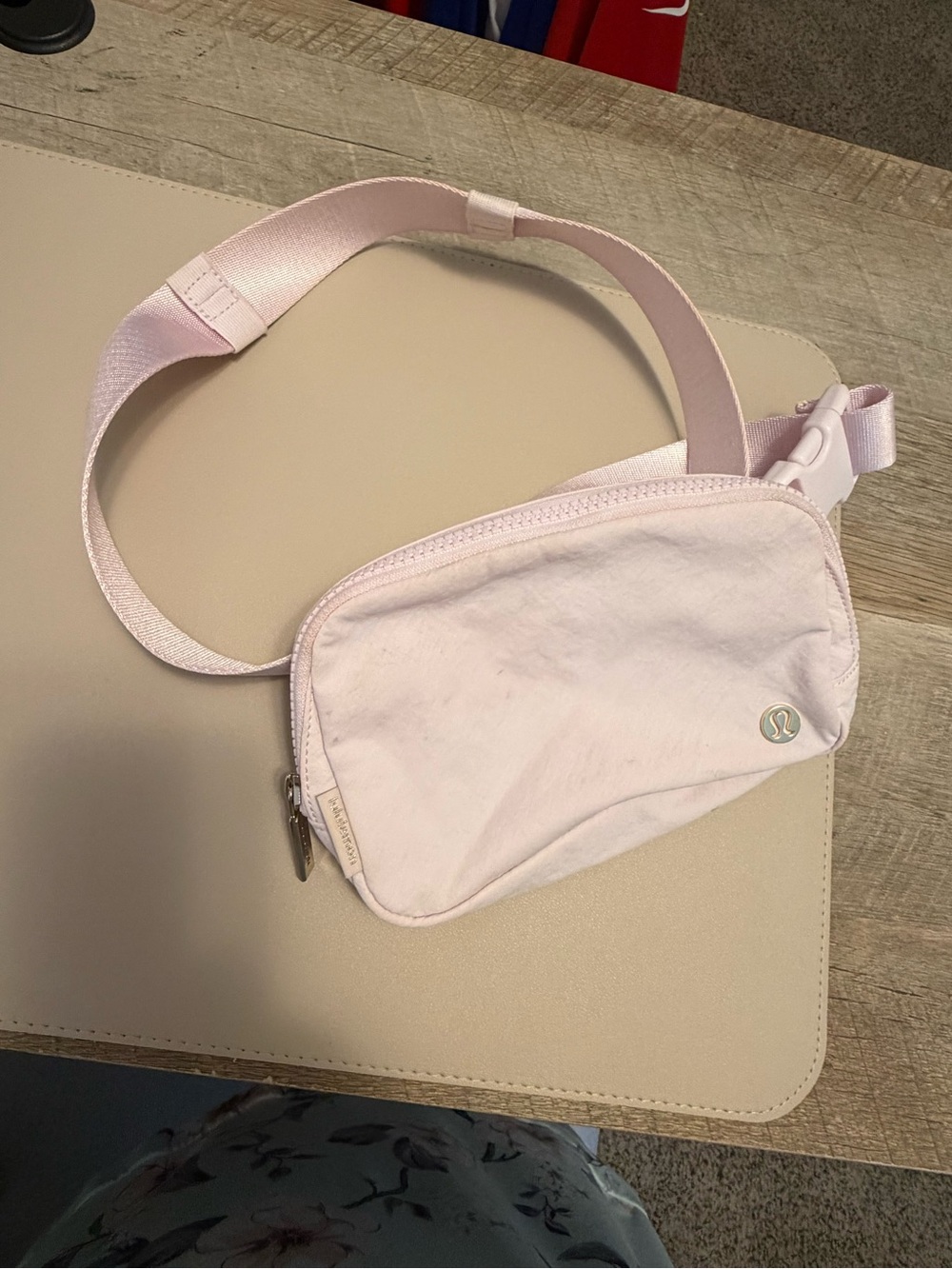 lululemon athletica Pale Pink Crossbody Belt Bag